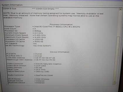 Tested and Working as it should. Boots to the BIOs. May have a few minor cosmetic scratches/scuffs. For your help