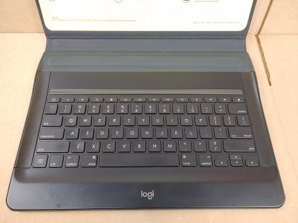 Good Condition! Tested and working! Item Specifics: MPN : Y-B0007UPC : 097855119391Type : Wireless KeyboardBrand : LogitechModel : Y-B0007Compatible Brand : AppleCompatible Product Line : iPad ProTo Fit : 1st Gen and 2nd GenMaterial : CanvasColor : Black - 6