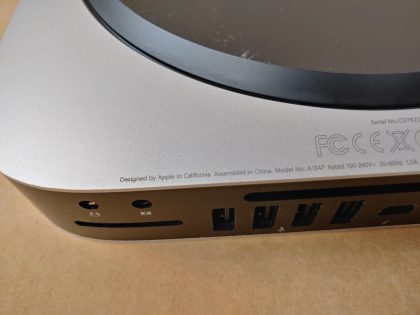 we have added actual images to this listing of the Apple Mac Mini you would receive. Clean install of 10.15.7 (Catalina) Operating system.May have some minor scratches/dents/scuffs. OSX Default Password: 123456. [ What is included: Apple Mac Mini + Power Cord + 30-Day Warranty Included ]Item Specifics: MPN : A1347UPC : N/ABrand : AppleProduct Family : Mac MiniModel : A1347 / BTO/CTOProcessor Type : Intel Core i7Processor Speed : 2.6GHz Quad-CoreMemory : 16GB 1600MHz DDR3Hard Drive Capacity : 1.12TB FusionType : DesktopBundled Items : Power CordColor : SilverOperating System : 10.15.7 OS X Catalina - 2