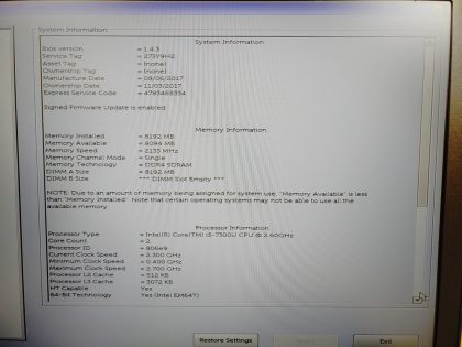 we have added actual images to this listing of the Dell Latitude you would receive. **NO POWER ADAPTER / NO SSD or HDD/ NO OS/ NO BATTERY INSTALLED**Item Specifics: MPN : Latitude 5580UPC : N/AType : LaptopBrand : DellProduct Line : LatitudeModel : Latitude 5580Operating System : N/AScreen Size : 15.6-inch FHDProcessor Type : Intel Core i5-7300U 7th GenProcessor Speed : 2.60GHzGraphics Processing Type : Intel(R) Kabylake GraphicsMemory : 8GBHard Drive Capacity : N/A - 5