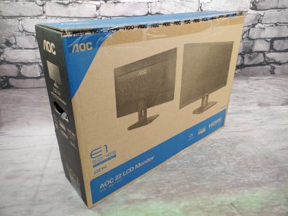 BRAND NEW SEALED!Item Specifics: MPN : 22E1HUPC : 685417719488Screen Size : 21.5-inchAspect Ratio : 16:9Brand : AOCModel : 22E1HDisplay Type : LCDMax. Resolution : 1920x1080Contrast Ratio : 1000:1Type : MonitorResponse Time : 2 msVideo Inputs : HDMI StandardFeatures : Flat Screen - 1