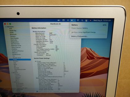 we have added actual images to this listing of the Apple MacBook Air you would receive. Clean install of 11.7.9 (Big Sur) Operating system. May have some minor scratches/dents/scuffs. OSX Default Password: 123456. [ What is included: Apple MacBook Air + Power Cord + 30-Day Warranty Included ]Item Specifics: MPN : A1466UPC : N/ABrand : AppleProduct Family : MacBook AirRelease Year : Mid 2013Screen Size : 13-inchProcessor Type : Intel Core i7Processor Speed : 1.7GHz Dual-CoreMemory : 8GB 1600MHz DDR3Storage : 500GB Flash SSDOperating System : 11.7.9 OS X Big SurColor : SilverType : Laptop - 4