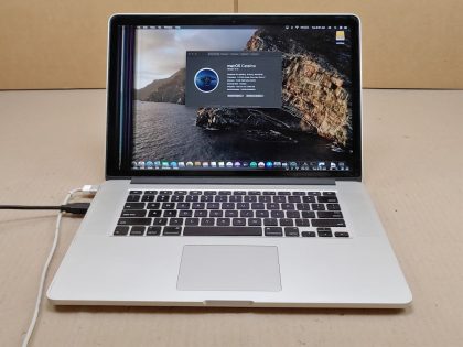 System powers on and boots off an external drive. No SSD Drive. We have not attempted to install a ssd and see if the system will boot off the internal drive. Screen is cracked as shown in the images. Camera cable port on the logic board is broke off