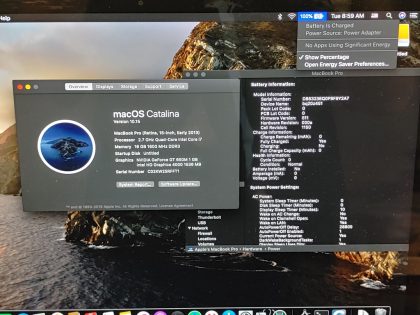 Item Specifics: MPN : Apple Macbook Pro 15 2013UPC : NABrand : AppleProduct Family : Macbook ProRelease Year : 2013Screen Size : 15 inProcessor Type : Intel Core i7Processor Speed : 2.70 GhzMemory : 16 GBStorage : 128 GBOperating System : NoneType : LaptopStorage Type : SSD (Solid State Drive) - 8