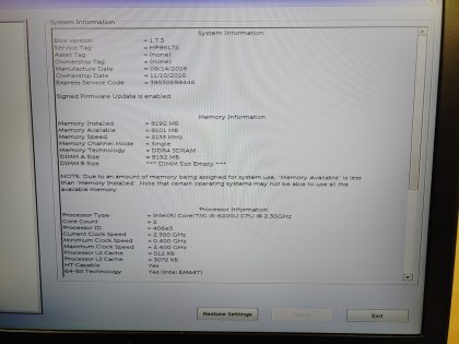 we have added actual images to this listing of the Dell Latitude you would receive.Item Specifics: MPN : Latitude E5570UPC : N/AType : LaptopBrand : DellProduct Line : LatitudeModel : Latitude E5570Operating System : N/AScreen Size : 15.6-inch FHDProcessor Type : Intel Core i5-6200U 6th GenProcessor Speed : 2.30GHzGraphics Processing Type : Intel(R) Skylake GraphicsMemory : 8GBHard Drive Capacity : N/A - 3