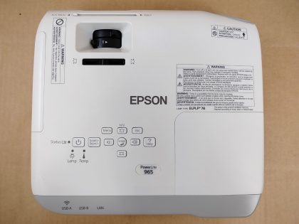 we have added actual images to this listing of the Epson Projector you would receive. Whats shown in the pictures is what you will receive. ***POWER CORD INCLUDED***Item Specifics: MPN : H583AUPC : N/ABrand : EpsonModel : PowerLite 965 (H583A)Display Technology : Tri-LCDImage Aspect Ratio : 4:3Native Resolution : 1024x768Video Inputs : USB