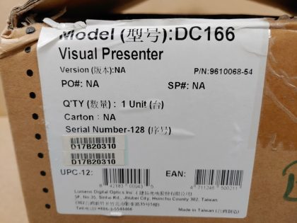 NEW OPEN BOXItem Specifics: MPN : DC166UPC : 842183000435Brand : LumensModel : DC166Type : Document CameraColor : Red - 3