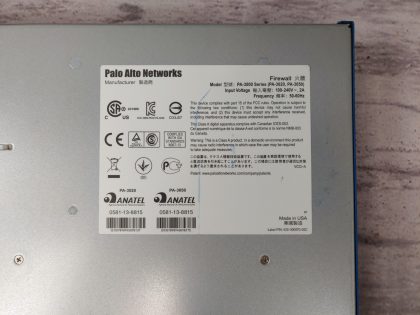 Good condition! Tested and pulled from a working environment. There is some minor scratches/scuffs from normal use. ***NO POWER CORD INCLUDED***Item Specifics: MPN : PA-3050UPC : N/AType : FirewallForm Factor : Rack-MountableBrand : Palo AltoModel : PA-3050Part Number : 750-000016-00KNumber of LAN Ports : 20 - 9