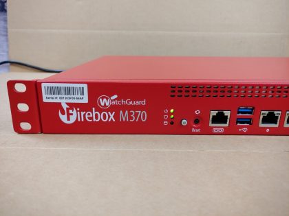 Excellent condition! Tested and Pulled from a working environment!  **NO POWER CORD INCLUDED**Item Specifics: MPN : Firebox M370UPC : N/AType : FirewallForm Factor : Rack-MountableBrand : WatchGuardModel : Firebox M370Network Connectivity : Wired-Ethernet (RJ-45)Max. Firewall Throughput : Max. VPN Throughput : Max. Simultaneous VPN Tunnels : Number of WAN Ports :  - 2