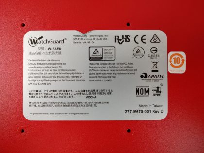 Excellent condition! Tested and Pulled from a working environment!  **NO POWER CORD INCLUDED**Item Specifics: MPN : Firebox M370UPC : N/AType : FirewallForm Factor : Rack-MountableBrand : WatchGuardModel : Firebox M370Network Connectivity : Wired-Ethernet (RJ-45)Max. Firewall Throughput : Max. VPN Throughput : Max. Simultaneous VPN Tunnels : Number of WAN Ports :  - 11