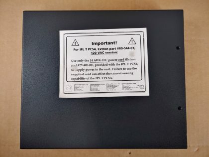 Good condition! Tested and working as it should. Pulled from a working environment! There is 4 little pieces of velcro on the bottom. **NO POWER CORD INCLUDED**Item Specifics: MPN : IPL T PCS4UPC : N/AType : Power ControlBrand : ExtronModel : IPL T PCS4 - 6