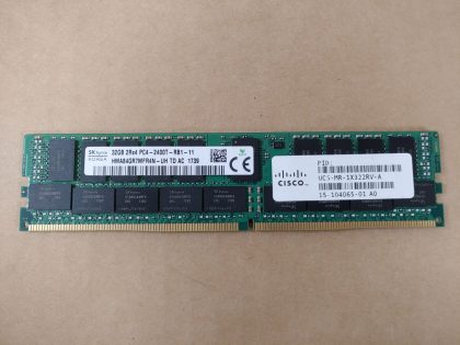 Excellent Condition! Tested and working as it should! Pulled from a working environment!Item Specifics: MPN : HMA84GR7MFR4N-UHUPC : N/AType : Server MemoryForm Factor : DIMMBrand : SamsungNumber of Pins : 288Bus Speed : PC3200 (DDR-400)Number of Modules : 1Capacity per Module : 32GB - 3