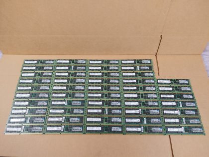 LOT of 47 - Excellent Condition! Tested and Pulled from a working environment!Item Specifics: MPN : MT36JSF2G72PZ-1G9E1HEUPC : N/AType : DDR3 SDRAMForm Factor : RDIMMBrand : MicronNumber of Pins : 240Bus Speed : PC3-14900 (DDR3-1866)Number of Modules : 47Capacity per Module : 16GBModel : MT36JSF2G72PZ-1G9E1HEMemory Features : ECC Memory