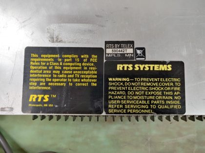 Tested and Pulled from a working environment. May have minor scratches/scuffs from normal use. Item Specifics: MPN : Telex Model 4010UPC : N/ABrand : TelexModel : Telex Model 4010Form Factor : Rack-MountableType : RTS System - 4