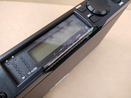 Tested and working as it should. The bottom housing under where the screen is broken off as well as the plastic around the SET button is cracked so the plastic button will fall off. Looks like the bottom of the screen is slighty damaged. **NO POWER ADAPTER INCLUDED** Item Specifics: MPN : ULXP4UPC : N/ABrand : SHUREType : Microphone ReceiverModel : ULXP4Connectivity : WirelessMicrophone Form Factor : Microphone Receiver - 2