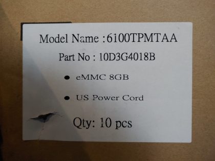 Brand NEWItem Specifics: MPN : 6100TPMTAAUPC : N/ABrand : 10ZiGModel : 6148v / 6100TPMTAANetwork Connectivity : RJ45 LAN/Fiber LAN (SFB) Ready OptionsProcessor Speed : 2.3GHz (3.2GHz Burst)Memory Type : SODIMMMemory : 6GB Flash Storage Capacity : eMMC 8GBType : Thin ClientProcessor Type : AMD Ryzen Embedded V1202B Dual-Core - 10