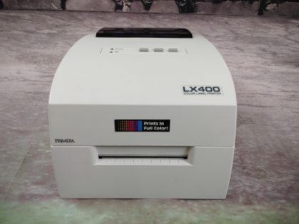 Good Condition! Tested and pulled from a working environment! **NO INK CARTRIDGE OR POWER ADAPTER INCLUDED** Whats pictured is what you'll receive!Item Specifics: MPN : LX400UPC : N/ATechnology : InkjetPrinter Type : Label PrinterOutput Type : ColorBrand : PrimeraModel : LX400Product Line : LX400Input Type : ColorType : Label PrinterConnectivity : USB 2.0Maximum Resolution : 4800 x 1200 DPI - 1