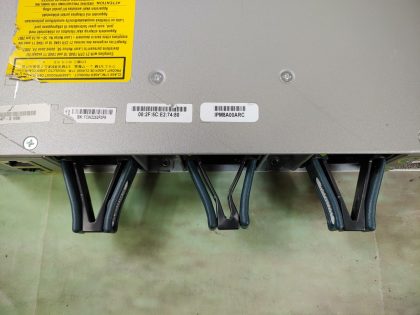 The one fan clip is sort of bent but is fully working as it should (View image 7).Overall Good Condition! Tested and pulled from a working environment! May have a minor cosmetic scratch/scuffs from normal use. **NO POWER CORD INCLUDED**Item Specifics: MPN : WS-C3850-24P-SUPC : N/AType : Network SwitchForm Factor : Rack-MountableBrand : CiscoModel : WS-C3850-24P-SEthernet Technology : Gigabit Ethernet (1000-Mbit/s)Number of LAN Ports : 24 - 7