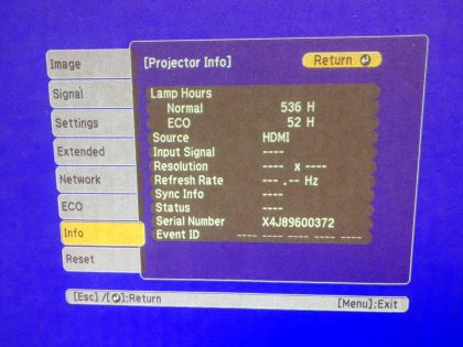 000:1Image Brightness : 3600 LumensType : Projector - 2