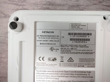 Good condition! Great picture! Tested and pulled from a working environment. There may be some minor scratches/scuffs from normal use. Whats shown in the pictures is what you will receive. ***POWER CORD INCLUDED***Item Specifics: MPN : CP-WU5505UPC : N/ABrand : HitachiModel : CP-WU5505Display Technology : LCDImage Aspect Ratio : 16:10Native Resolution : 1920x1200Lamp Hours : 1113HColor : WhiteContrast Ratio : 10000:1Image Brightness : 5000 ANSI LumensType : Projector - 10
