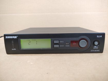 Good Condition! Tested and pulled from a working environment! Power Adapter included. There may be a few scratches/scuffs from normal use. **NO ANTENNAS INCLUDED**Item Specifics: MPN : SLX4 J3 572-596 MHZUPC : N/ABrand : SHUREType : Microphone ReceiverModel : SLX4 J3 572-596 MHZConnectivity : WirelessForm Factor : Microphone ReceiverBundled Items : Power Adapter - 2