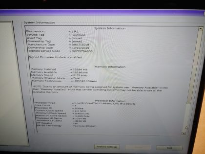 we have added actual images to this listing of the Dell Latitude you would receive. **NO POWER ADAPTER / NO SSD or HDD/ NO OS/ NO BATTERY or CABLE INSTALLED**Item Specifics: MPN : Latitude 7390 2-in-1UPC : N/AType : LaptopBrand : DellProduct Line : LatitudeModel : 7390 2-in-1Operating System : N/AScreen Size : 13.3-inch TouchscreenProcessor Type : Intel Core i7-8650U 8th GenProcessor Speed : 1.90GHzGraphics Processing Type : Intel(R) Kabylake GraphicsMemory : 16GBHard Drive Capacity : N/A - 5