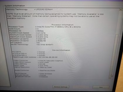 There is a corner broke off on the bottom plate (View image 7). Tested and Working as it should. Boots to the BIOs. May have a few minor cosmetic scratches/scuffs. For your help