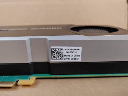 Good Condition! Tested and Pulled from a working environment!Item Specifics: MPN : X256PUPC : N/AChipset/GPU Manufacturer : NVIDIABrand : NVIDIAChipset/GPU Model : Quadro 6000 (X256P)Compatible Port/Slot : PCI Express 2.0 x16Type : Graphics CardConnectors : 1x DVI / 2x Display PortMemory Type : GDDR5Memory Size : 6 GBCooling Component(s) Included : Fan with Heatsink - 4