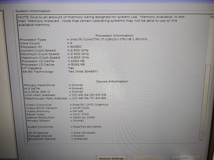 The M.2 Port is damaged and does NOT work (View image 9). There is a black spot on the top and bottom from a sticker being removed (View images 5 & 6). Boots to the BIOs. May have a few minor cosmetic scratches/scuffs. For your help