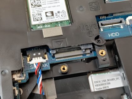The M.2 Port is damaged and does NOT work (View image 9). There is a black spot on the top and bottom from a sticker being removed (View images 5 & 6). Boots to the BIOs. May have a few minor cosmetic scratches/scuffs. For your help