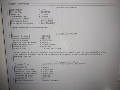 we have added actual images to this listing of the Dell Latitude you would receive. **NO POWER ADAPTER / NO SSD or HDD/ NO OS / NO RAM**Item Specifics: MPN : Latitude 5410UPC : N/AType : LaptopBrand : DellProduct Line : LatitudeModel : Latitude 5410Operating System : N/AScreen Size : 14-inchProcessor Type : Intel Core i7-10610U 10th GenProcessor Speed : 1.80GHzGraphics Processing Type : Intel(R) UHD GraphicsMemory : N/AHard Drive Capacity : N/A - 5