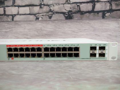 Great condition! Tested and pulled from a working environment! **POWER CORD INCLUDED**Item Specifics: MPN : FS-224D-POEUPC : N/AType : Network SwitchForm Factor : Rack-MountableBrand : FortinetModel : FS-224D-POENetwork Management Type : Fully ManagedNetwork Connectivity : Wired-Ethernet (RJ-45)Number of LAN Ports : 24Ethernet Technology : Gigabit Ethernet (1000-Mbit/s) - 3