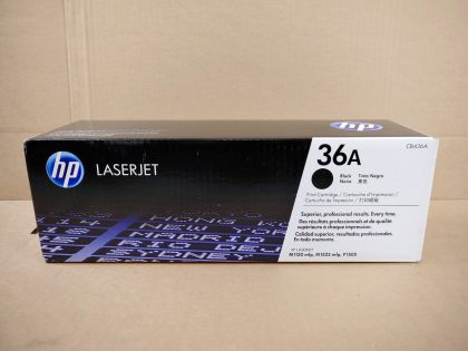 Brand NEW SEALED - There is some writing on the one side of the packaging.Item Specifics: MPN : CB436AUPC : 882780905221Type : Toner CartridgeBrand : HPCompatible Brand : For HPCompatible Model : LaserJetColor : BlackModel : HP 36APrint Technology : Laser - 1