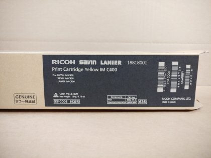 BRAND NEW!Item Specifics: MPN : 842373UPC : N/AType : Toner CartridgeBrand : RICOHCompatible Brand : RICOHColor : YellowYield : 8