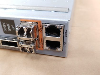 The metal around the MGMT port is slightly bent and the plastic on the inside has a little crack in it but still fully working (View image 11). Overall Good condition! Tested and pulled from a working environment! Item Specifics: MPN : E7X87-63001UPC : N/AType : Server ControllerBrand : HPModel : E7X87-63001 / 769750-001Product Line : 3PAR - 11