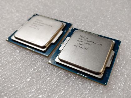 LOT of 2 - Good condition! Tested and pulled from a working environment! Item Specifics: MPN : SR1QJUPC : N/ABrand : IntelProcessor Type : Core i5 4th GenNumber of Cores : 4Socket Type : LGA 1150/Socket H3Clock Speed : 3.30GHzProcessor Model : Intel Core i5-4590L2 Cache : 1 MBL3 Cache : 6 MBType : Processor - 2