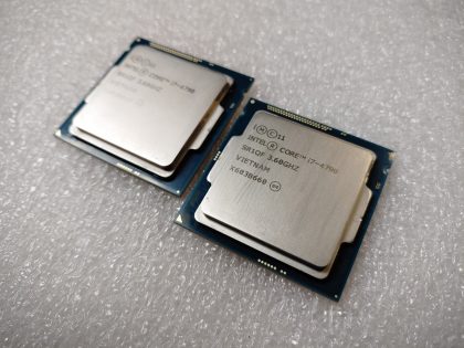 LOT of 2 - Excellent condition! Tested and pulled from a working environment! Item Specifics: MPN : SR1QFUPC : N/ABrand : IntelProcessor Type : Core i7 4th GenNumber of Cores : 4Socket Type : LGA 1150/Socket H3Clock Speed : 3.60GHzProcessor Model : Intel Core i7-4790L2 Cache : 1 MBL3 Cache : 8 MBType : Processor - 3