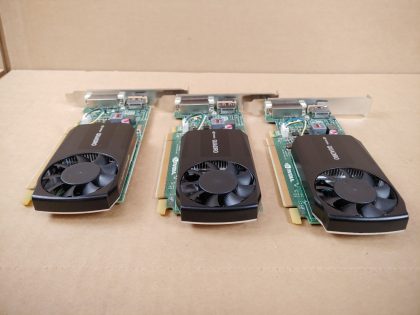 LOT of 3 - Good condition! Tested and pulled from a working environment! Item Specifics: MPN : 379T0UPC : N/AChipset/GPU Manufacturer : NVIDIABrand : NVIDIA / DellChipset/GPU Model : NVIDIA Quadro K620Compatible Port/Slot : PCI Express 2.0 x16Memory Size : 2 GBConnectors : DVI