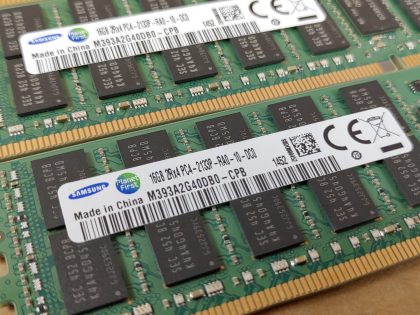 LOT of 8 - Great Condition! Tested and Pulled from a working environment!Item Specifics: MPN : M393A2G40DB0-CPBUPC : N/AType : Server MemoryForm Factor : RDIMMBrand : SamsungNumber of Pins : 288Bus Speed : PC4-17000 (DDR4-2133)Number of Modules : 8Capacity per Module : 16GBTotal Capacity : 128GB - 2