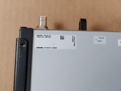 Good Condition! Tested and pulled from a working environment! Power Adapter included. There may be a few scratches/scuffs from normal use. **NO ANTENNAS INCLUDED**Item Specifics: MPN : SLX4 J3 572-596 MHZUPC : N/ABrand : SHUREType : Microphone ReceiverModel : SLX4 J3 572-596 MHZConnectivity : WirelessForm Factor : Microphone ReceiverBundled Items : Power Adapter / Rack Ears - 10