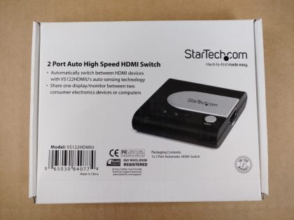 BRAND NEW SEALEDItem Specifics: MPN : VS122HDMIUUPC : N/AType : HDMI SwitchBrand : StarTechConnector(s) B : HDMI 2.0Connector(s) A : HDMIModel : VS122HDMIU - 5