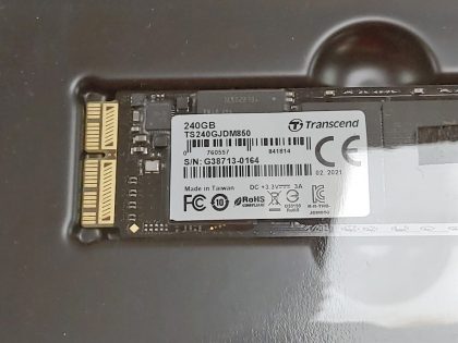 Item Specifics: MPN : JetDrive 850 240gbUPC : 0760557841814Brand : TranscendModel : JetDrive 850Storage Capacity : 240gbInterface : NVMEType : Storage - 4