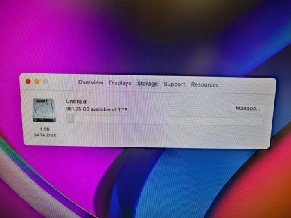 please use any TV or Monitor of your choice with this Mac Mini. For your help