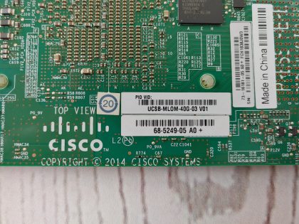 Great Condition - Tested and pulled from a working environment.Item Specifics: MPN : UCSB-MLOM-40G-03 V01UPC : N/AType : Network CardBrand : CiscoModel : UCSB-MLOM-40G-03 V01 - 3