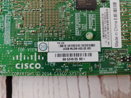 Great Condition - Tested and pulled from a working environment.Item Specifics: MPN : UCSB-MLOM-40G-03 v01UPC : N/AType : Network CardBrand : CiscoModel : UCSB-MLOM-40G-03 v01 - 3