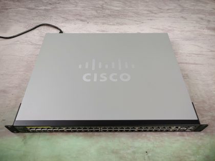 Great Condition! Tested and pulled from a working environment! **POWER CORD INCLUDED**Item Specifics: MPN : SG350X-48P-K9UPC : N/AType : Ethernet SwitchForm Factor : Rack-MountableBrand : CiscoModel : SG350X-48P-K9 V03Network Management Type : Fully ManagedNumber of LAN Ports : 48Max. Data Transfer Rate : 1 Gbps - 4