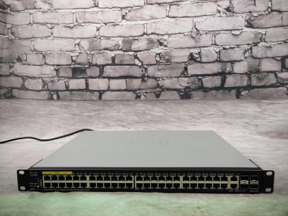 Great Condition! Tested and pulled from a working environment! **POWER CORD INCLUDED**Item Specifics: MPN : SG350X-48P-K9UPC : N/AType : Ethernet SwitchForm Factor : Rack-MountableBrand : CiscoModel : SG350X-48P-K9 V03Network Management Type : Fully ManagedNumber of LAN Ports : 48Max. Data Transfer Rate : 1 Gbps - 1