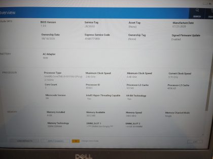 ***BIOS PASSWORD*** There is some wear from the keyboard on the screen (View image 8). The back corner plastic of the bottom is blemished (View image 9). Tested and Working as it should. Boots to the BIOs. May have a few minor cosmetic scratches/scuffs. For your help