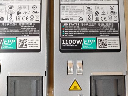 LOT of 2 - Excellent condition! Tested and Pulled from a working environment!Item Specifics: MPN : Y26KXUPC : N/AForm Factor : Hot-SwapModel : D1100E-S0 (Y26KX)Max. Output Power : 1100 WBrand : DellCooling : 1 FanModular : YesType : Power Supply - 5