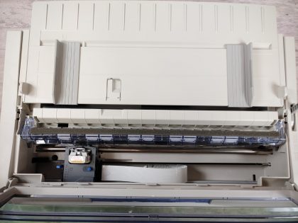 The clear tray is cracked on the right side (View image 10). The tab that hooks in on the left side of the clear try is broke off